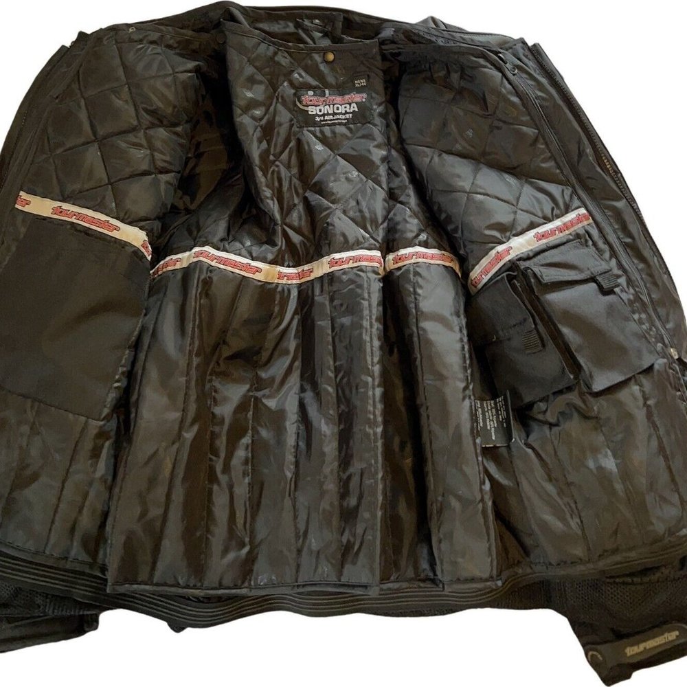 Tourmaster Sonora Mens 3/4 Air Motorcycle Jacket  XL - 46 Black With Liner
